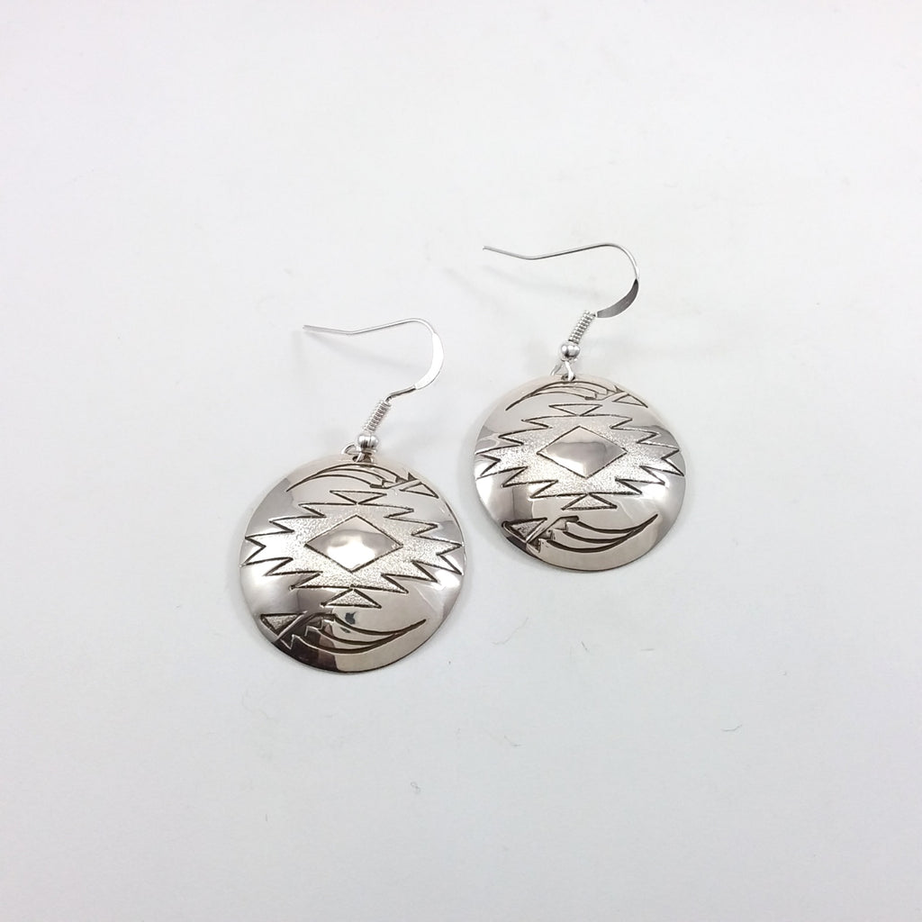 Navajo sterling silver earrings.
