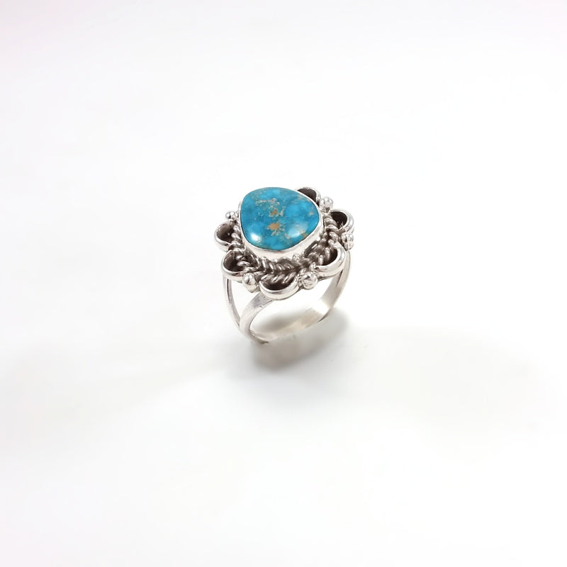 Gene Martinez Navajo turquoise sterling silver ring.