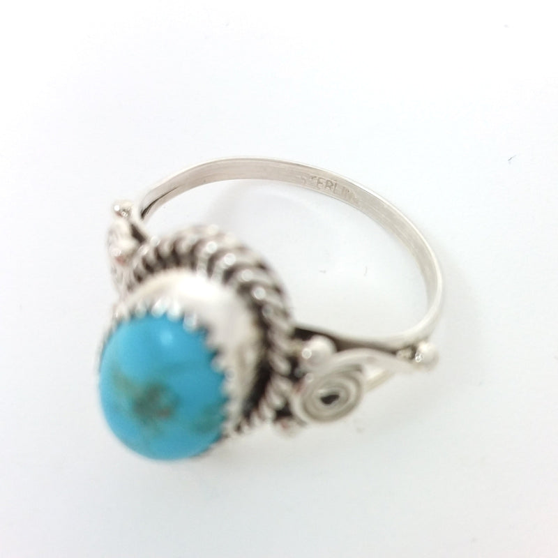 Freda Martinez Navajo turquoise sterling silver ring. Native American Indian Jewelry 9.25, Rings under 50
