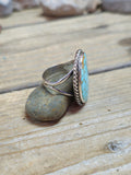 Number Eight Turquoise Ring, Size 7