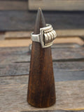 Wide Sterling Silver Ring by Thomas Charley Size 5