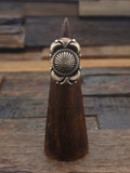Repousse Stamped Sterling Silver Ring by Delbert Gordon Size 7