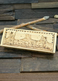 Woodburned Trinket Box by Andy Tsosie - 8 in. by 1 1/2 in. by 3 in.