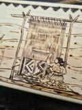 Woodburned Trinket Box by Andy Tsosie - 9 in. by 2 in. by 4 in.