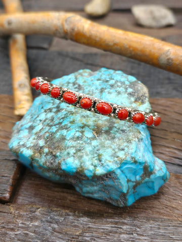 Oxidized Sterling Silver and Lapis Bead Bracelet - 8 in. plus 1 in. Extender
