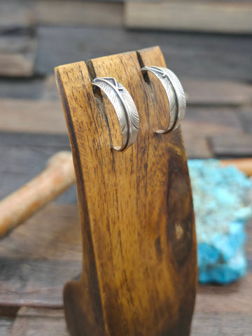 Two-Stone Turquoise Post Earrings by Loretta Delgarito