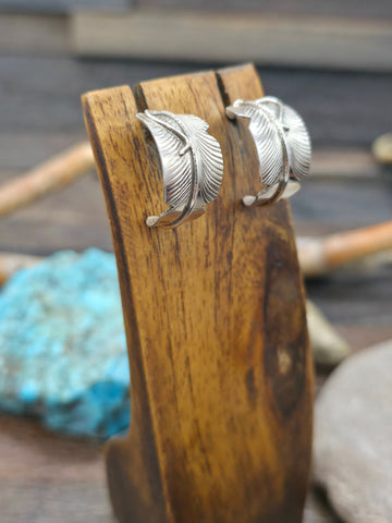 Two-Stone Turquoise Post Earrings by Loretta Delgarito