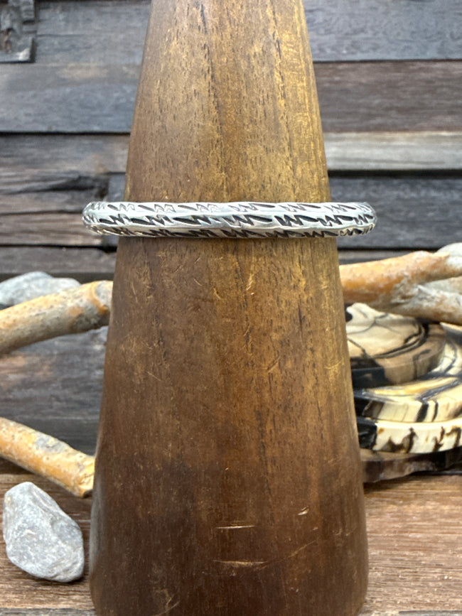 Silver Sterling Stamped Bracelet with 6 1/2 Inches by Sunshine Reeves