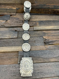 Sterling Silver Concho Belt by Terry Charlie