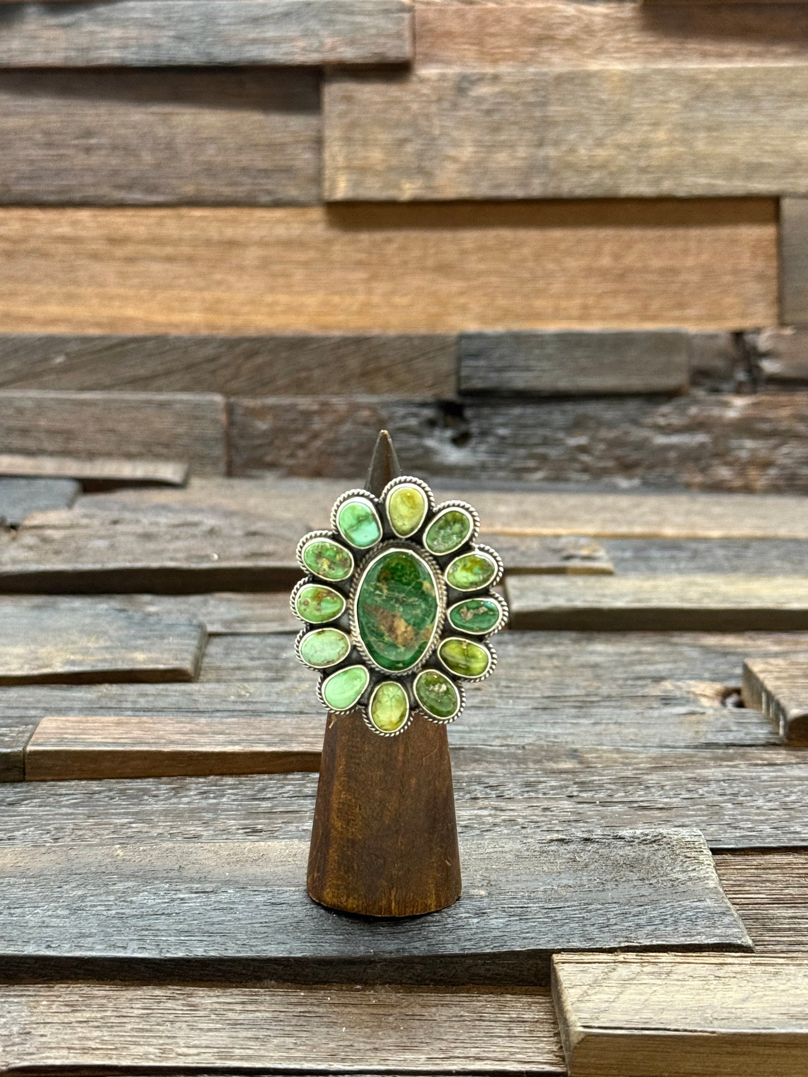 Sonoran Turquoise Cluster Ring by Annie Hoskie