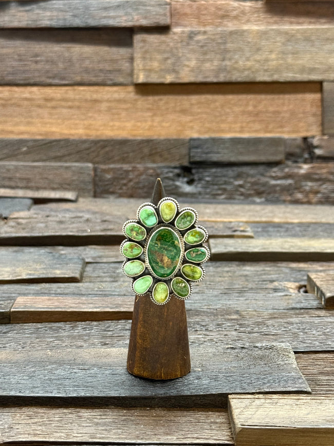 Sonoran Turquoise Cluster Ring by Annie Hoskie