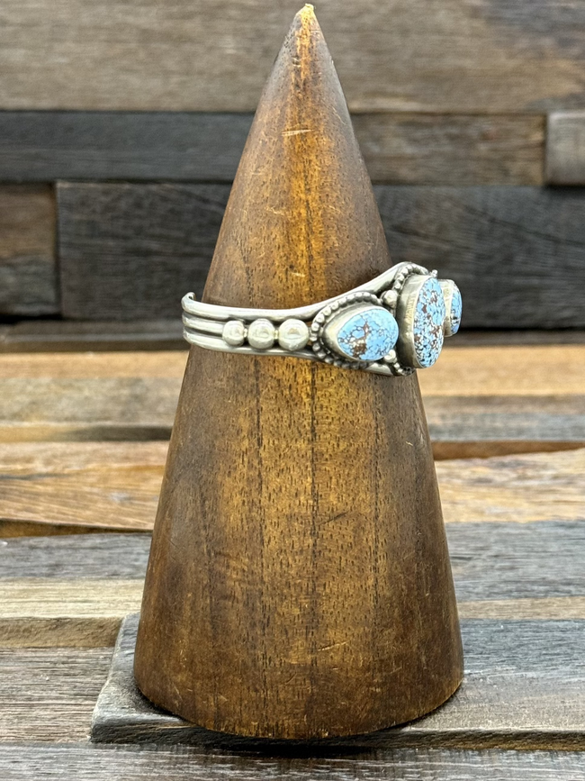 Three-Stone Golden Hill Bracelet by Nila Johnson