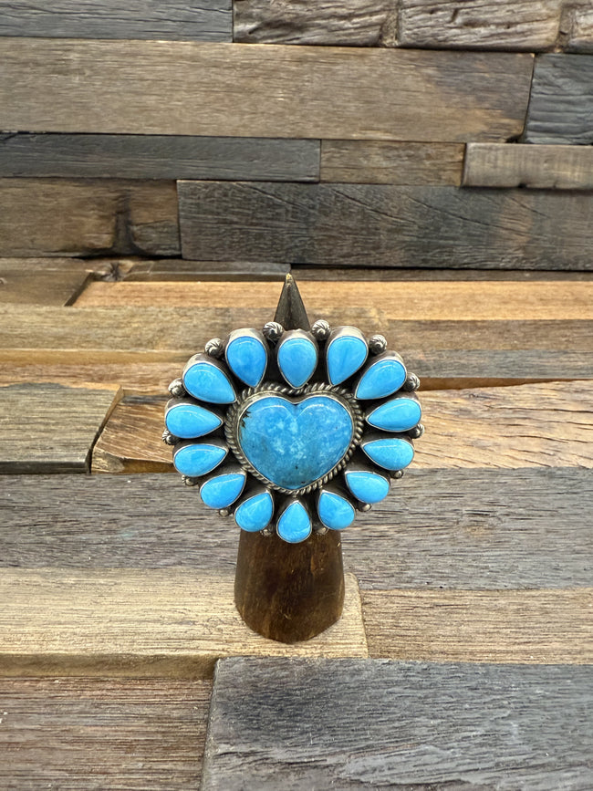 Large Adjustable Heart Cluster Ring by Tyler Brown