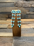 Turquoise Chandelier Post Earrings by Ella Peter