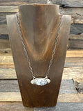 White Buffalo Bar Pendant Necklace