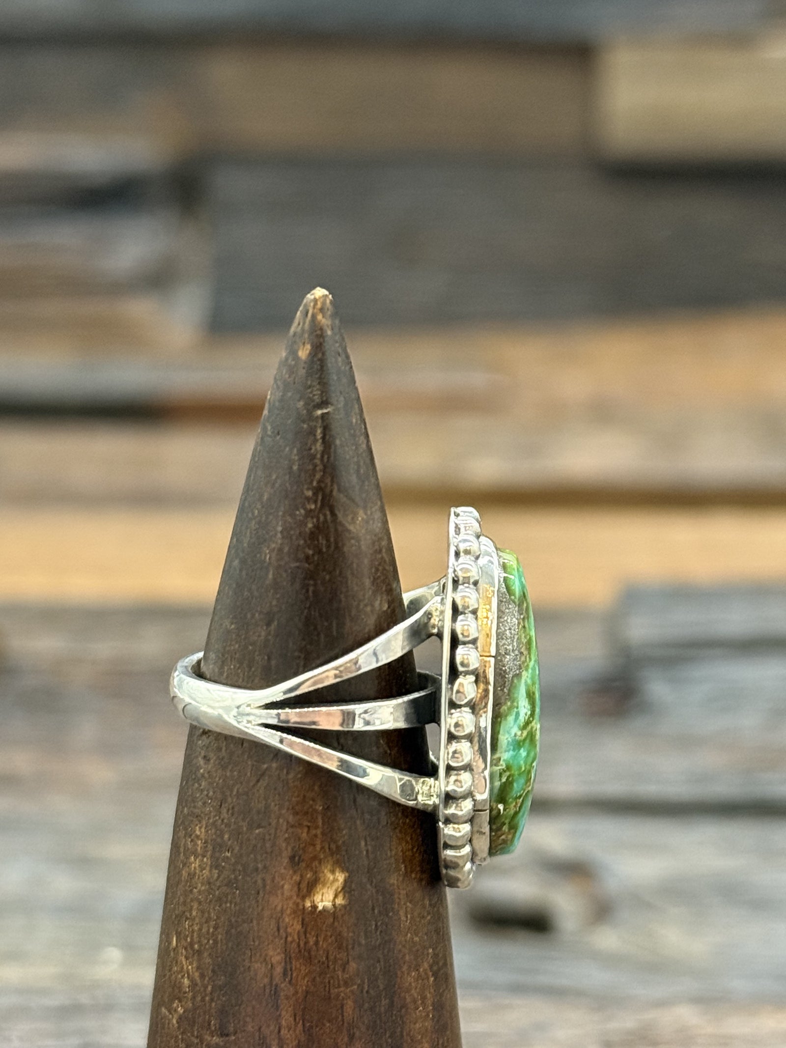 Sonoran Gold Turquoise Ring by Rosella Paxton Size 7.5