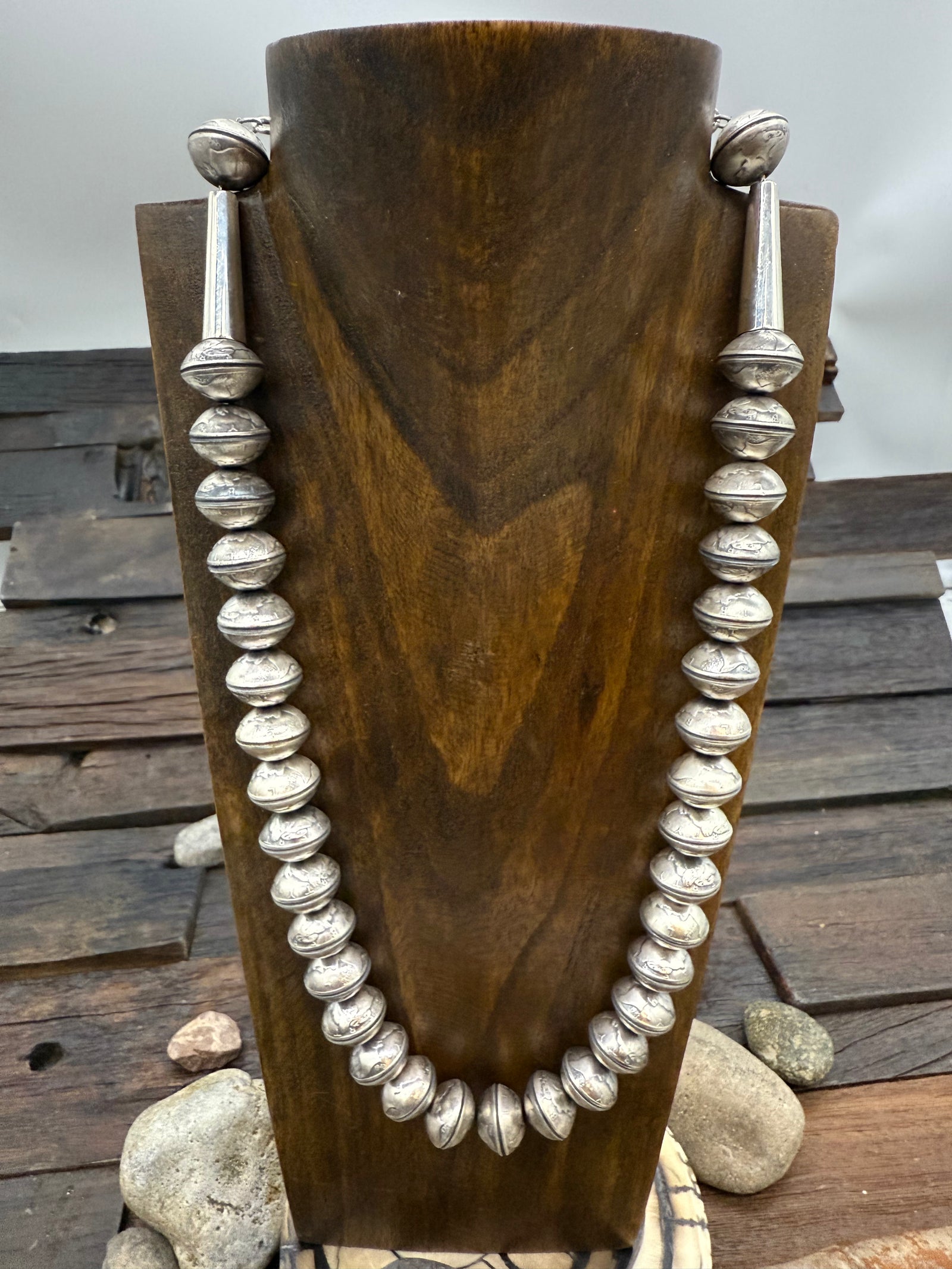Sterling Silver Coin Pearls 20 Inches Necklace