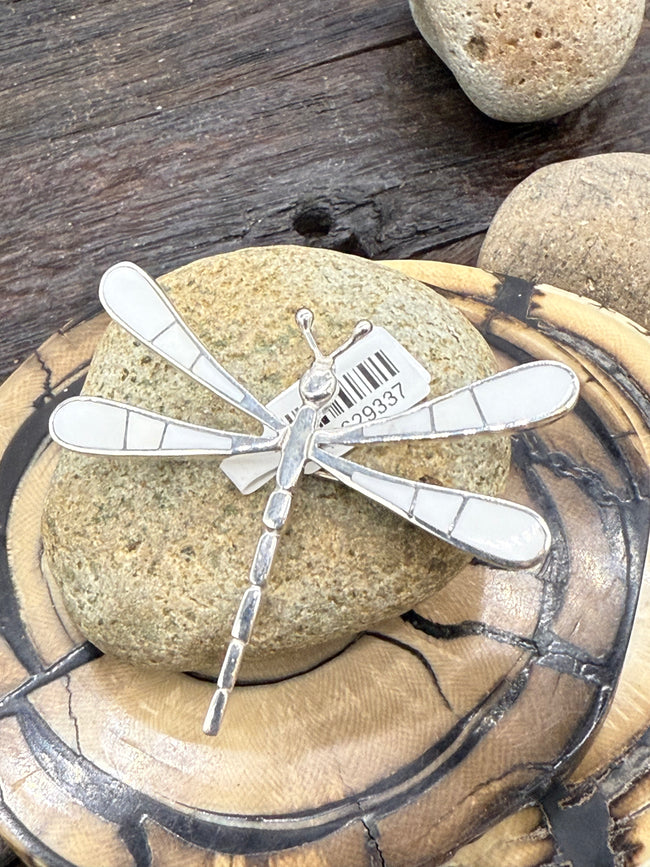 Calacaciderite Sterling Silver Inlay Dragonfly Pin and Pendant
