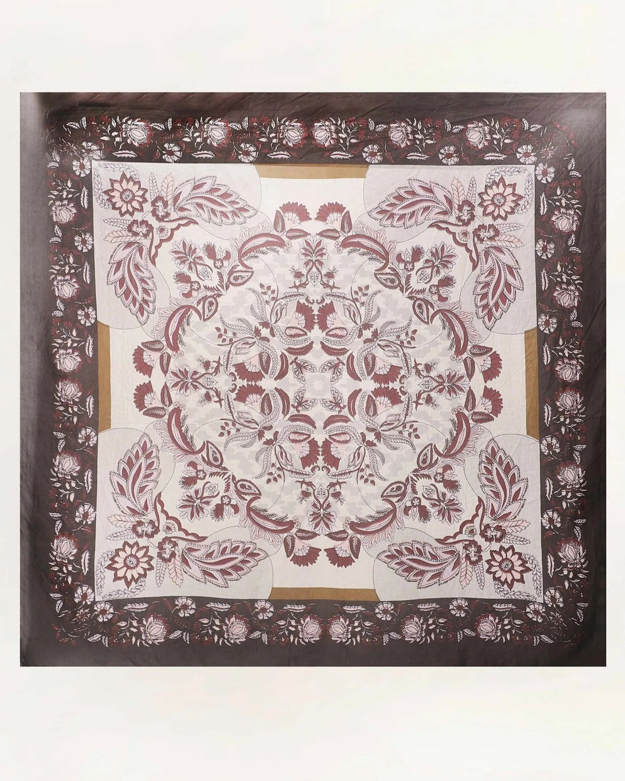 Loyal West Silk Bandana - Maroon and Black