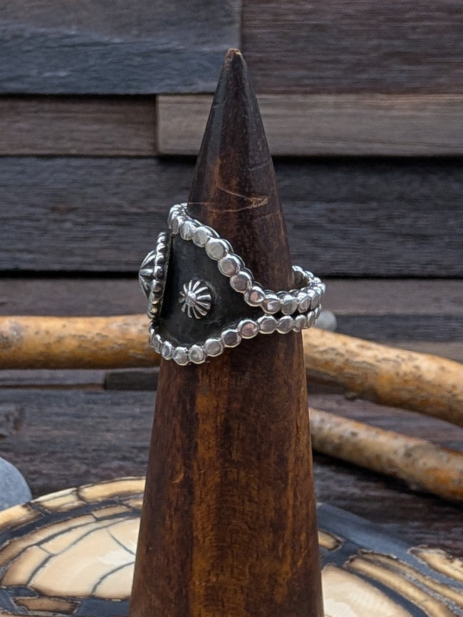 Sterling Silver Starshot Band Ring Size 9 by Andrew Vandever