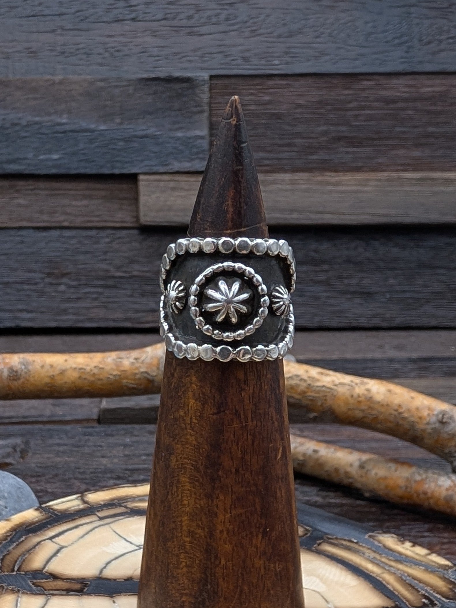 Sterling Silver Starshot Band Ring Size 9 by Andrew Vandever