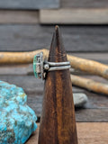 Royston Turquoise Santa Fe Cross Ring by L. Archuleta Size 6.75