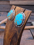 Royston Turquoise Sterling Silver Post Earrings by Earnest Hawthorne