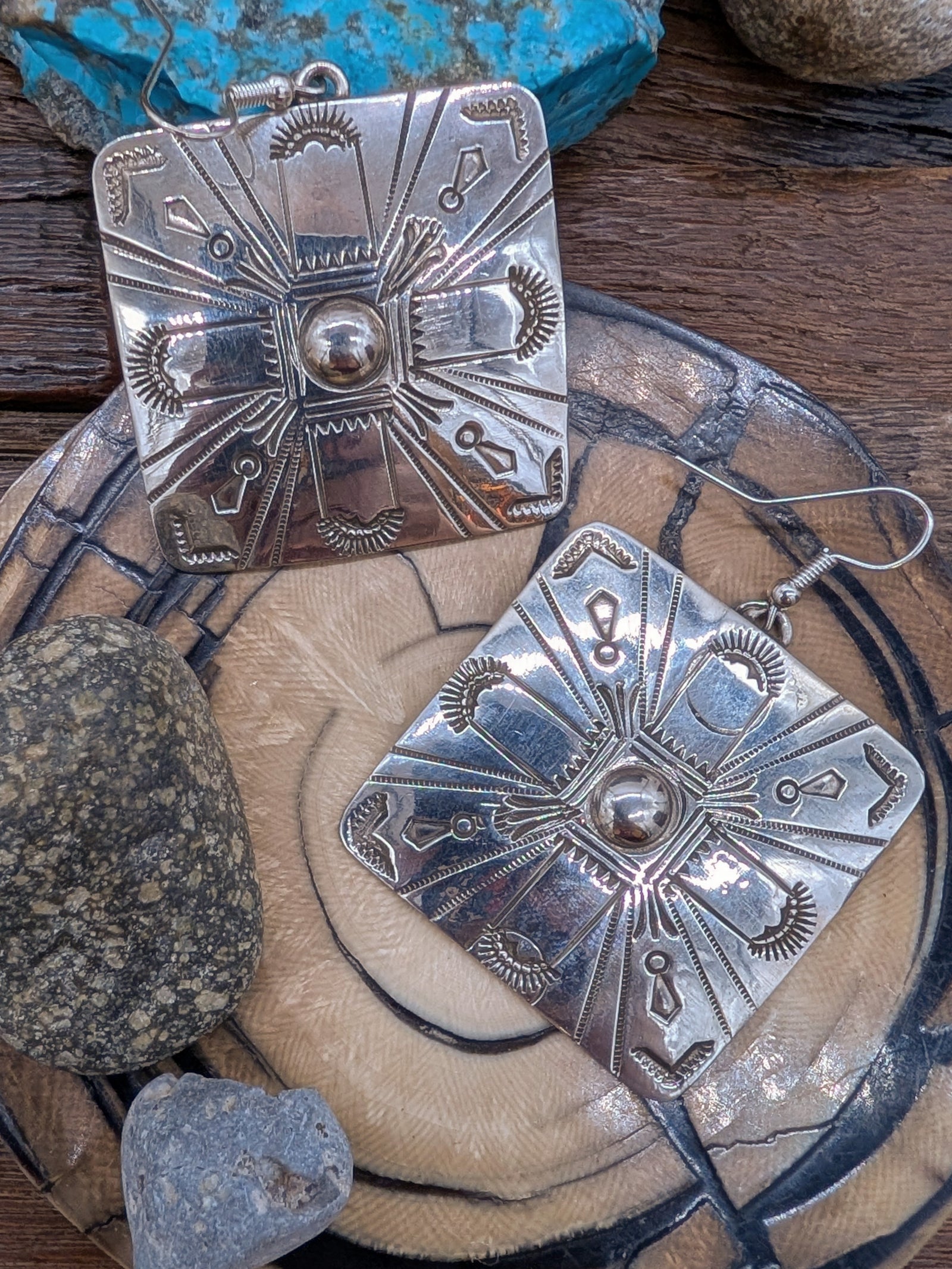 Stamped Sterling Silver Outward Arrow Design Hook Dangle Earrings by Shamenika Nelson