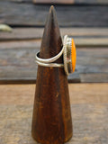 Oval Spiny Oyster Ring by Leslie Nez - Size 10