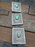 Sterling Silver Sonoran Turquoise Concho Belt by Tsosie White - 58 in.