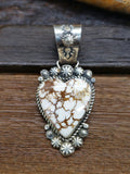 Sterling Silver and Wild Horse Heart Pendant by Rosella Paxton