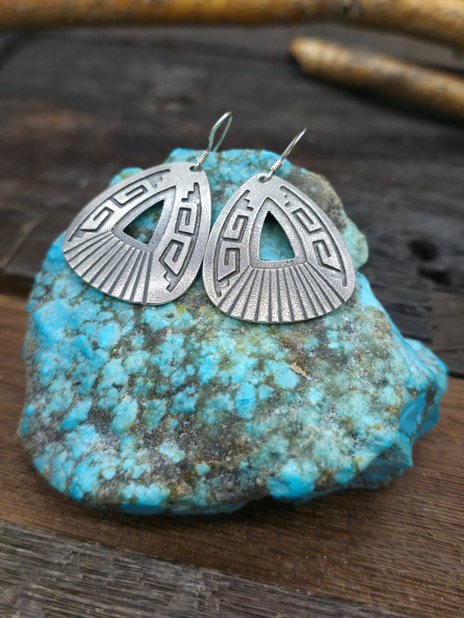 Sterling Silver Overlay Earrings by Everett & Mary Teller