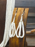 10 Strand Clam Shell Heishi Necklace and Earring Set by Ramona Bird - 26 in.