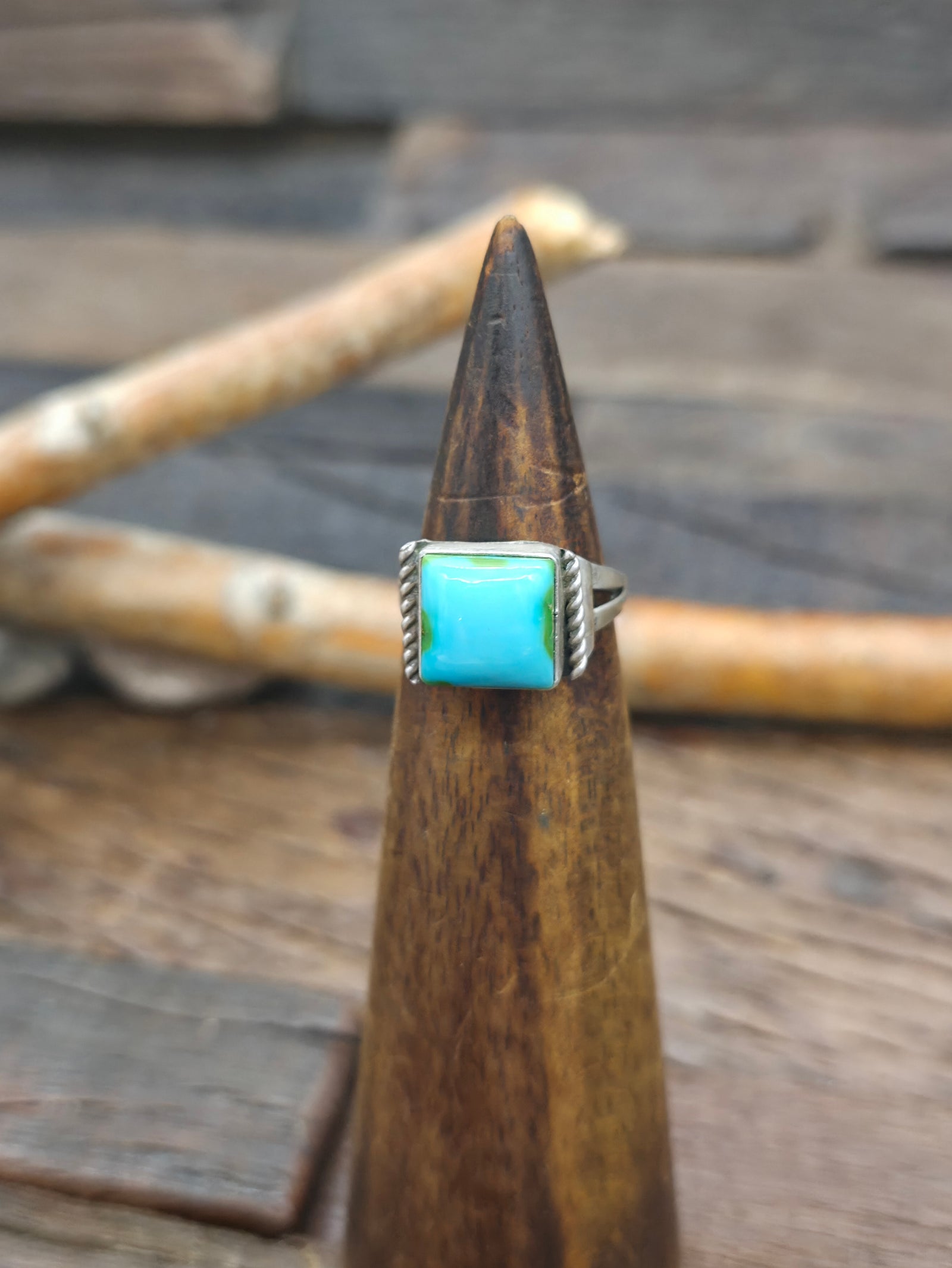 Sterling Silver Sonoran Turquoise Ring - Size 6 1/2