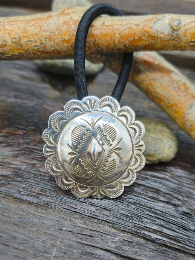 Sterling Silver Hair Tie by Bertha Begay