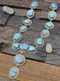 Sterling Silver Golden Hills Turquoise Lariat by Mary Ellen
