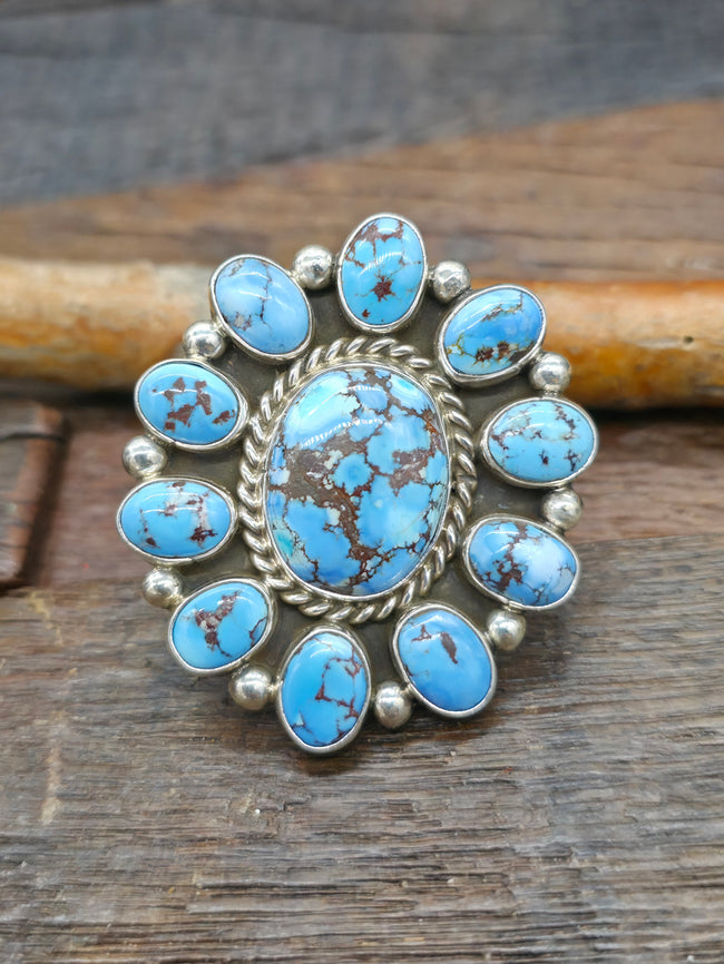 Sterling Silver Golden Hills Cluster Ring by Tiffany and Melvin Jones - Adjustable
