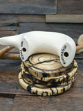 Hand Painted Acoma Ceramic Bear by Kuutimaitsa - 6 1/2 in. by 4 in. by 2 in.