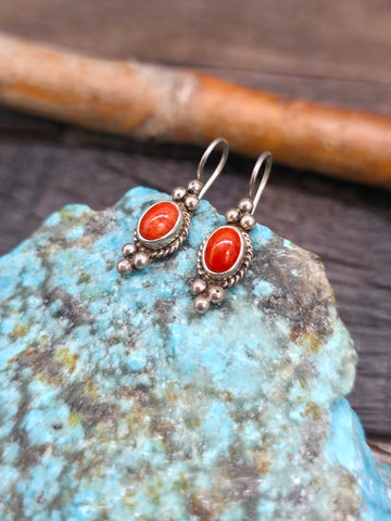 Melon Shell Heishi Bead Earrings by Ramona Bird - 3 in. by 3/4 in.
