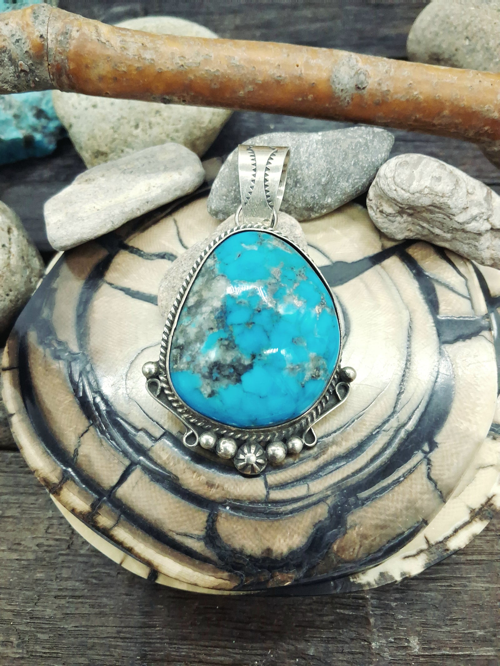 Sterling Silver Kingman Pendant by Rosella Paxton