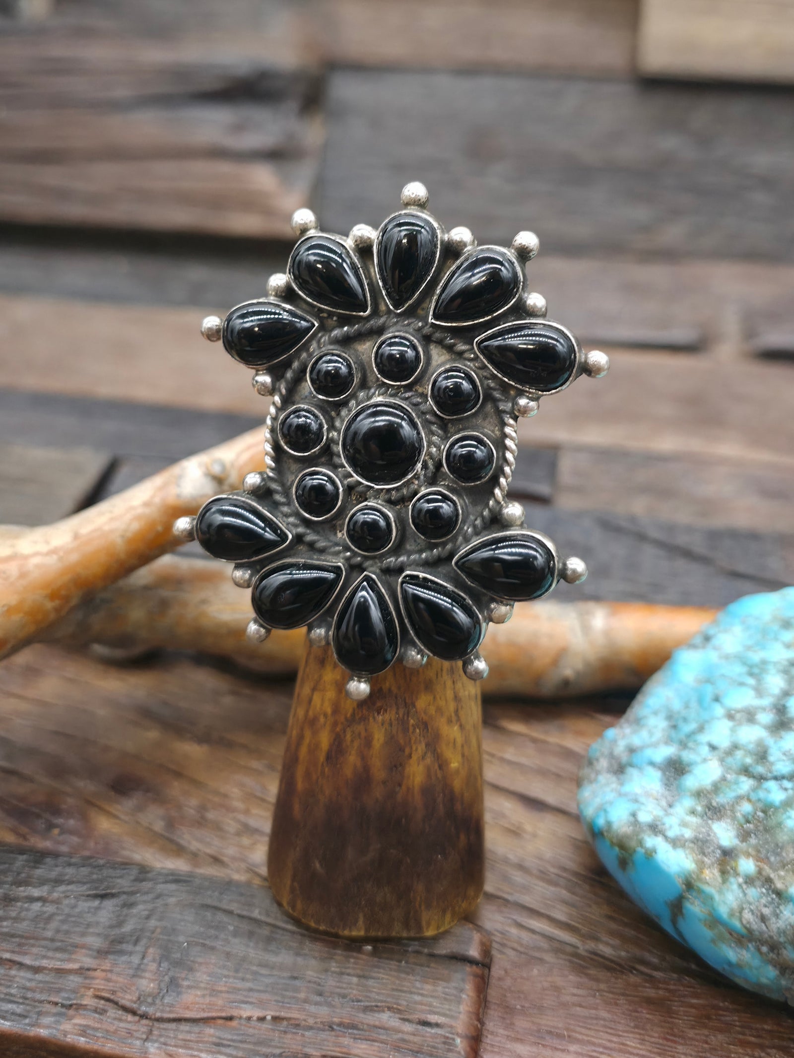 Sterling Silver Onyx Statement Ring by Devin Brown - Adjustable
