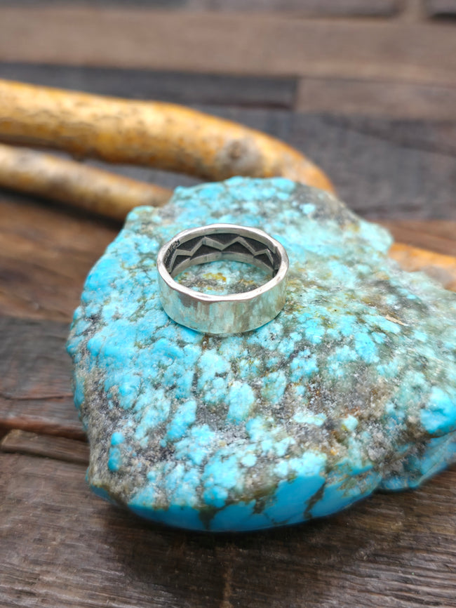 Interior Stamped Sterling Silver Rings by Sunshine Reeves