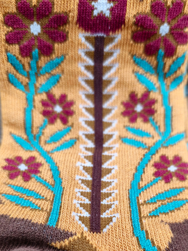 Cowboy Boot Pattern Socks - Medium