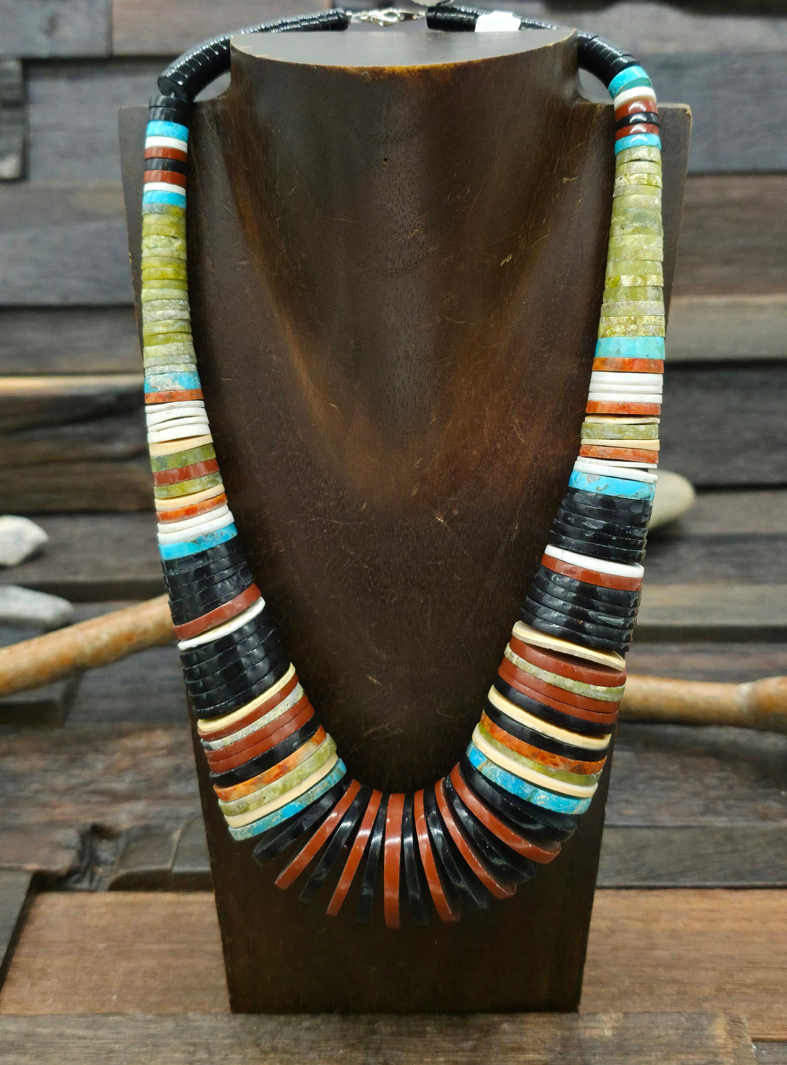 Multi Stone Necklace by Pula Calabaza - 20 in.