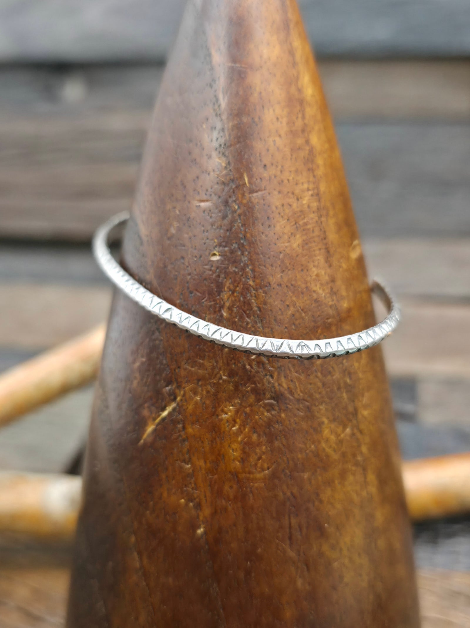 Mini Stamped Sterling Silver Cuff by Ben Tahe - 6 in - DESIGNS VARY