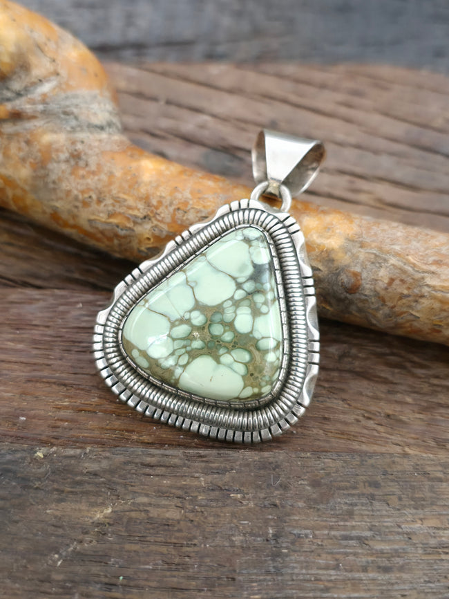 Damale Turquoise Sterling Silver Pendant by Walter Vandever