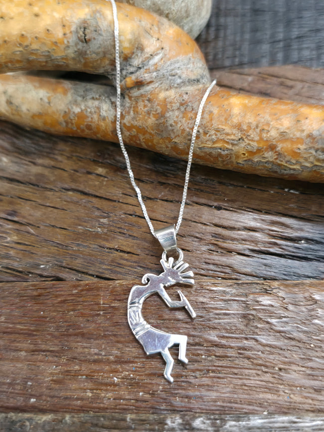 Sterling Silver Kokopelli Pendant on 18 in. Chain