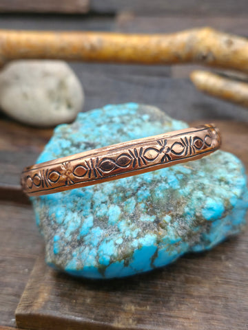Rope Twist Copper Bangle - 8 in.
