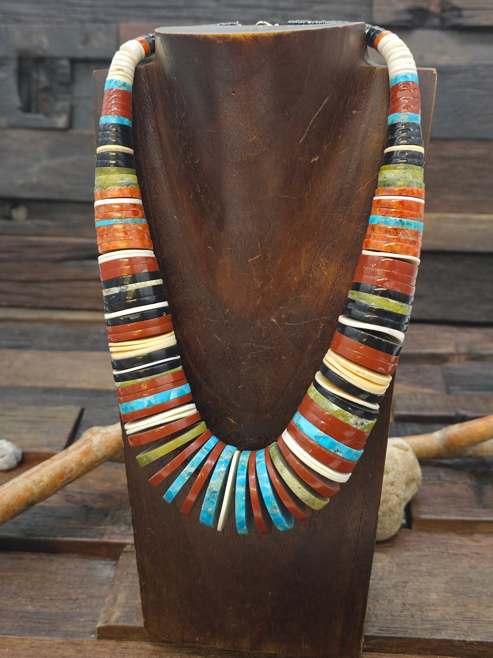 Multi Stone Necklace by Pula Calabaza - 20 in.