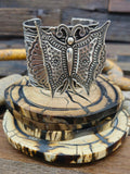 Stamped Sterling Silver Butterfly Cuff by Sunshine Reeves 6 3/4 in